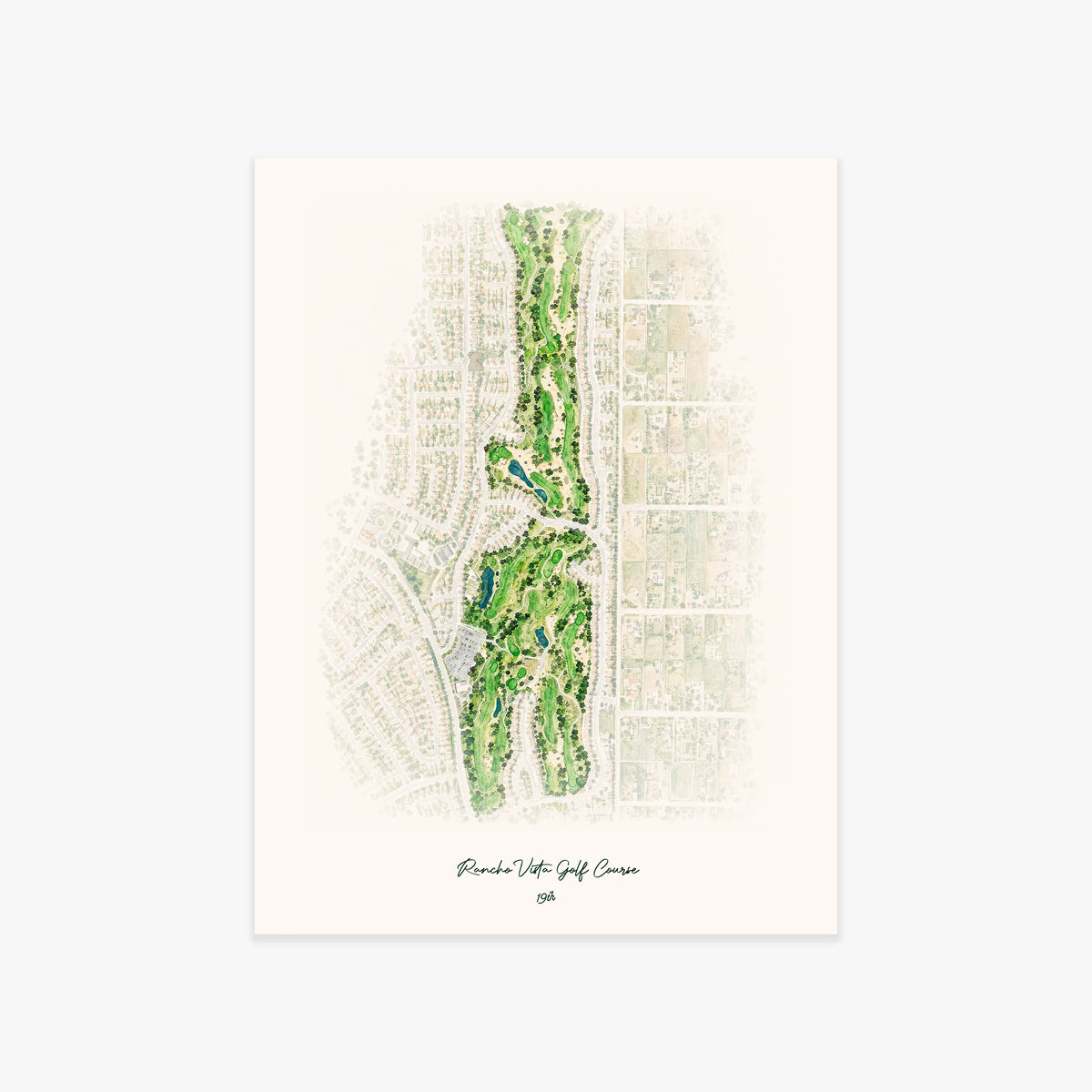 Rancho Vista Golf Course printed artwork