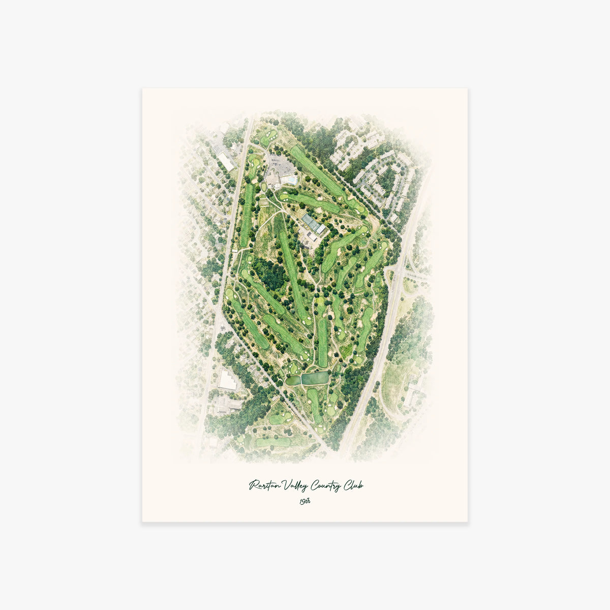 Raritan Valley Country Club printed artwork