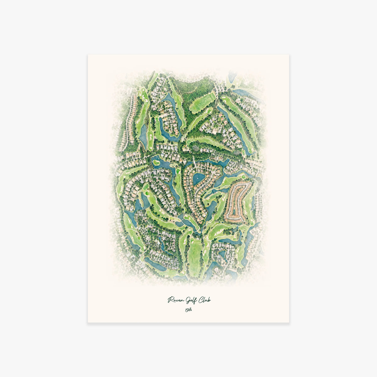 Raven Golf Club printed artwork