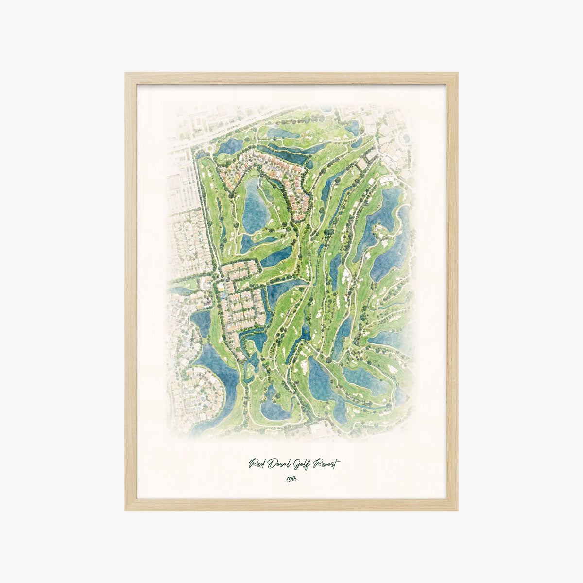 Red Doral Golf Resort wood frame