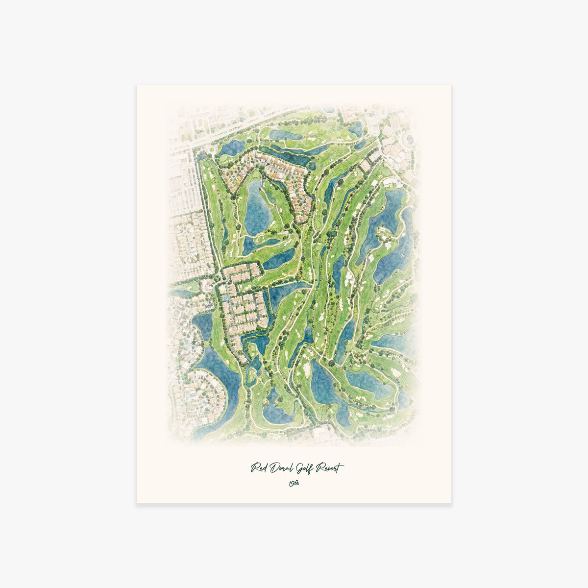 Red Doral Golf Resort printed artwork
