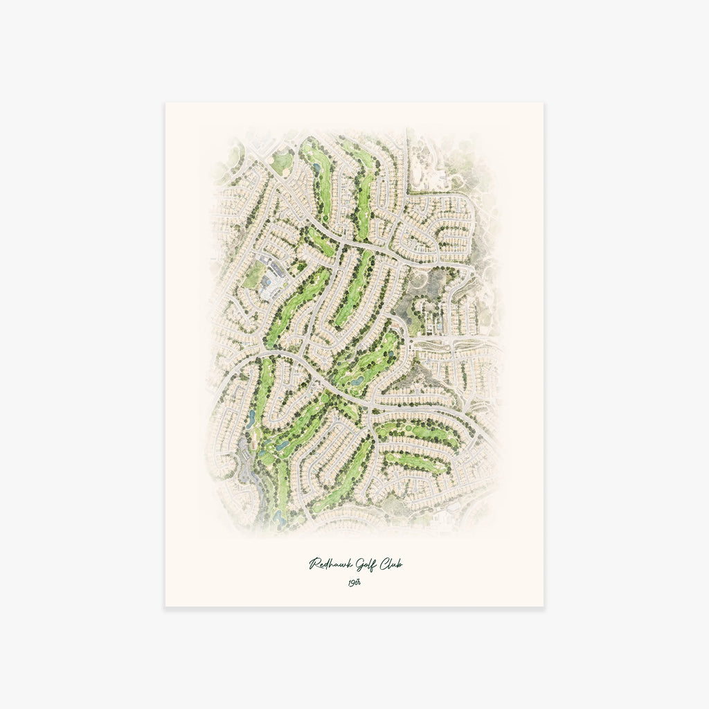 Redhawk Golf Club printed artwork