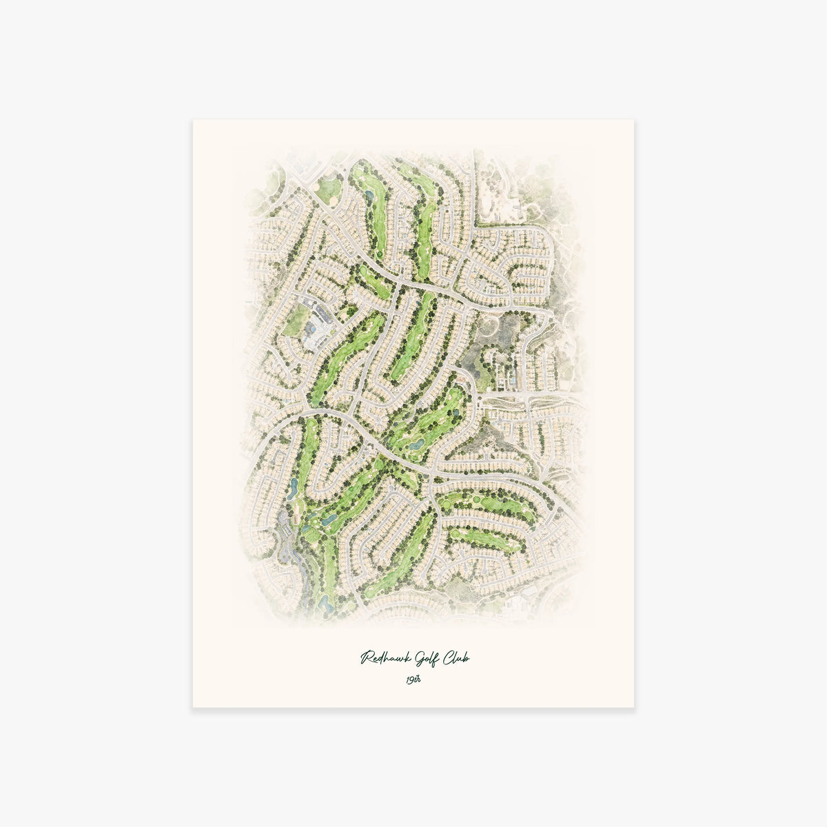Redhawk Golf Club printed artwork