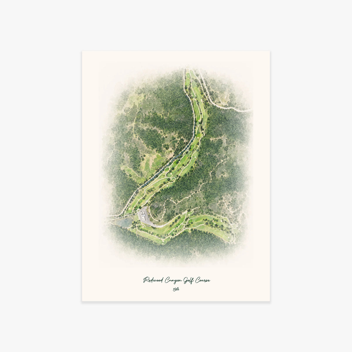 Redwood Canyon Golf Course printed artwork