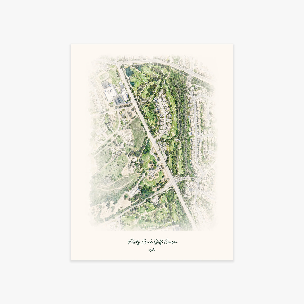 Reidy Creek Golf Course printed artwork