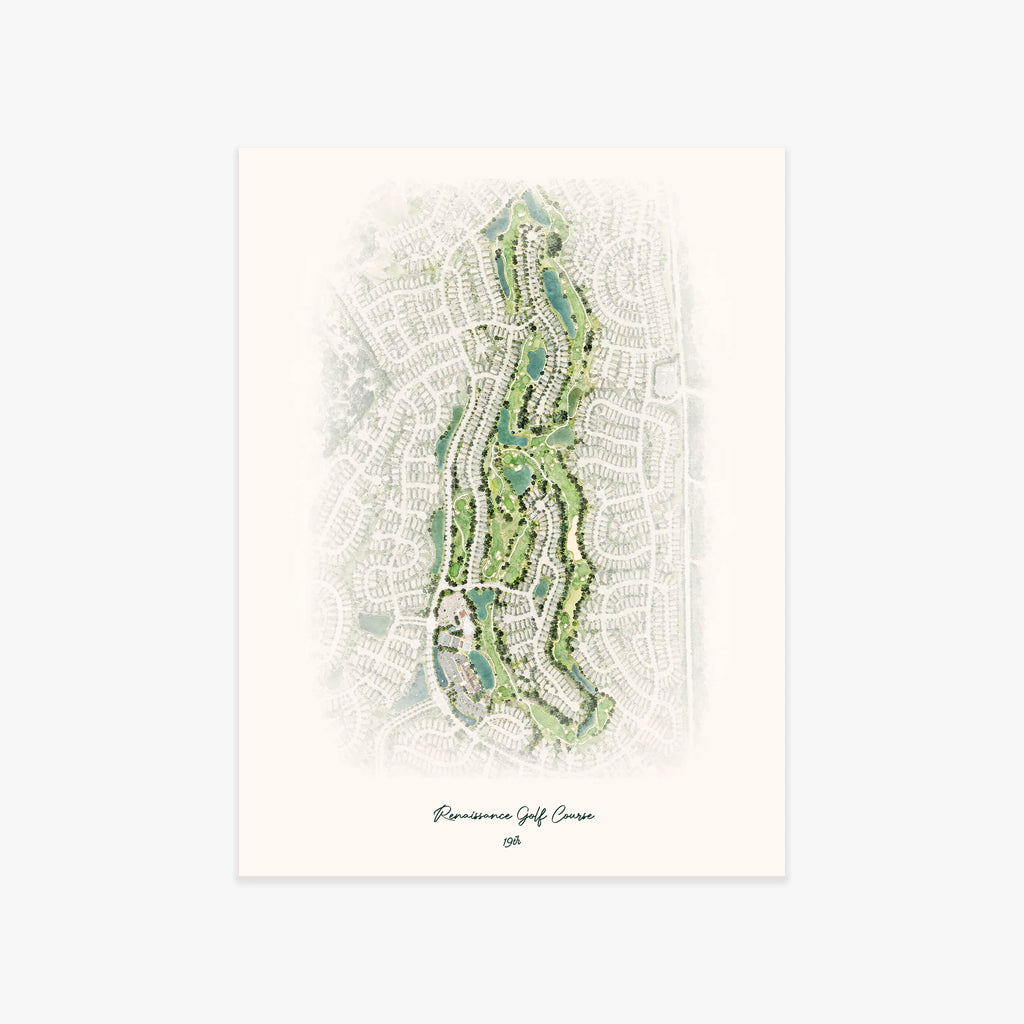 Renaissance Golf Course printed artwork