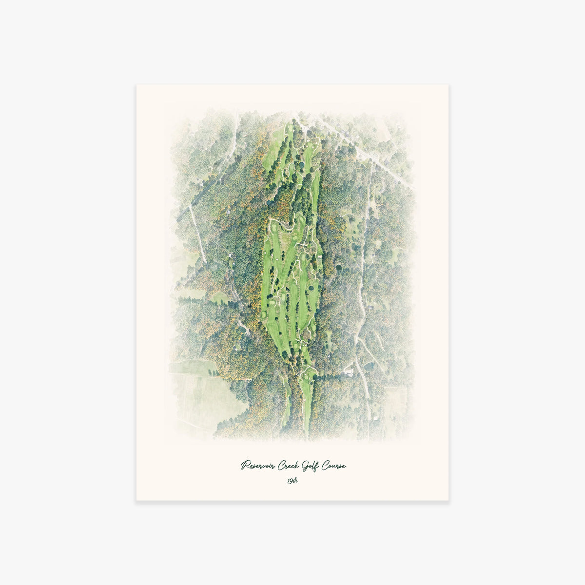 Reservoir Creek Golf Course printed artwork