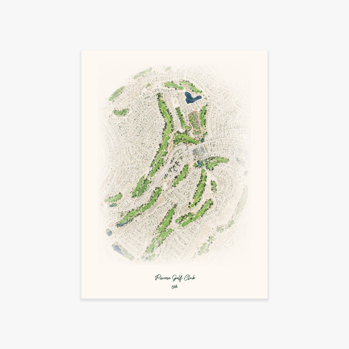 Revere Golf Club printed artwork