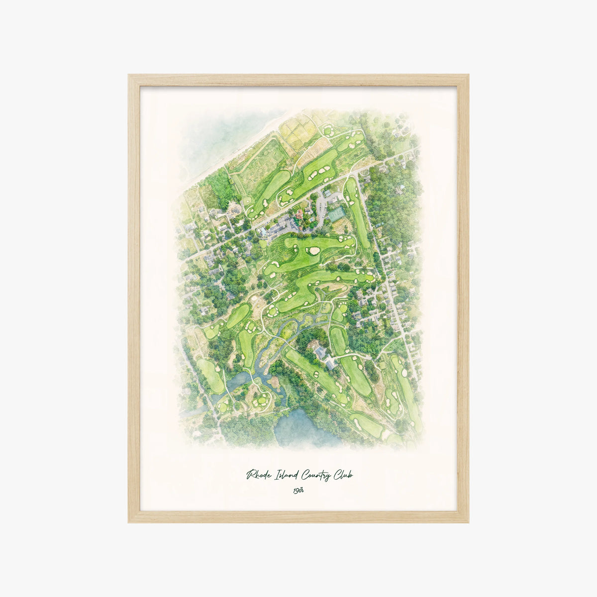 Rhode Island Country Club wood frame