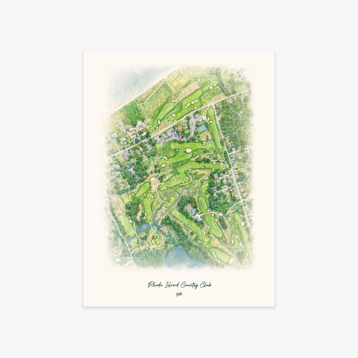 Rhode Island Country Club printed artwork