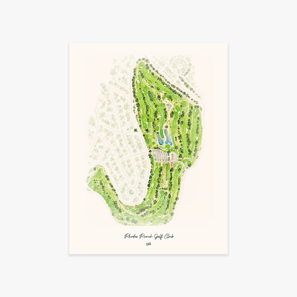 Rhodes Ranch Golf Club printed artwork