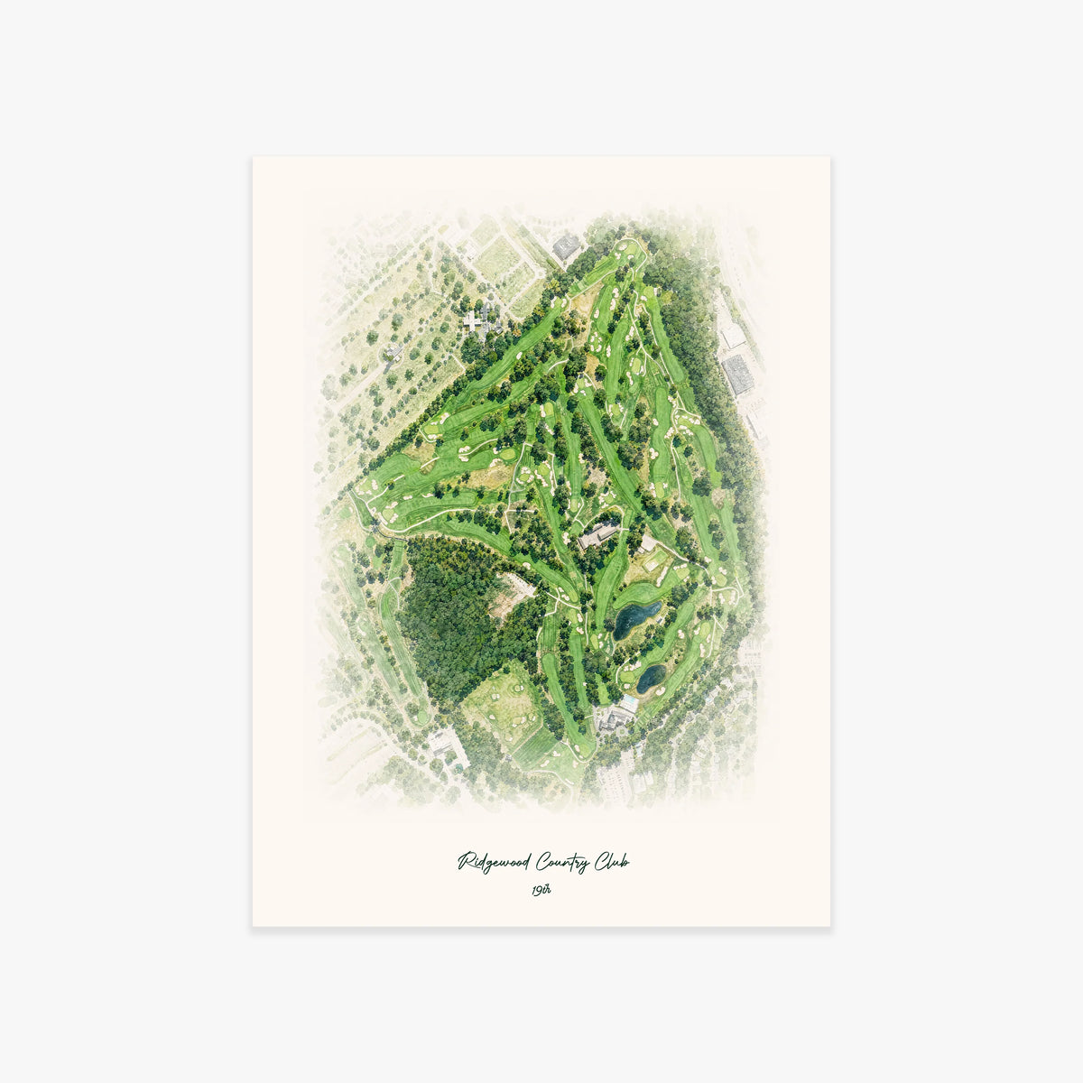 Ridgewood Country Club printed artwork