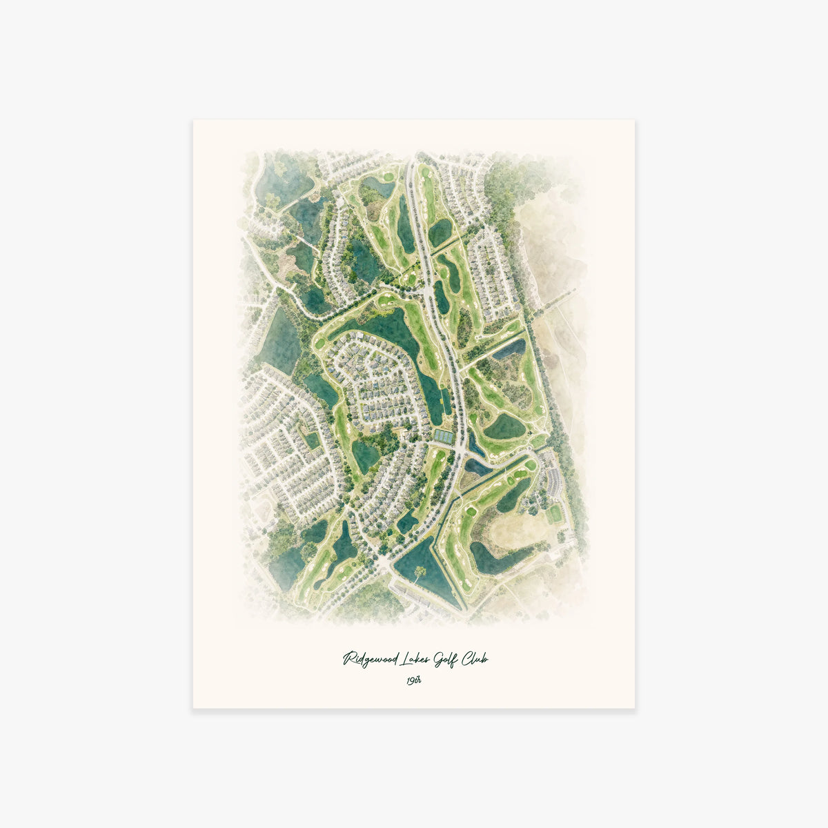 Ridgewood Lakes Golf Club printed artwork