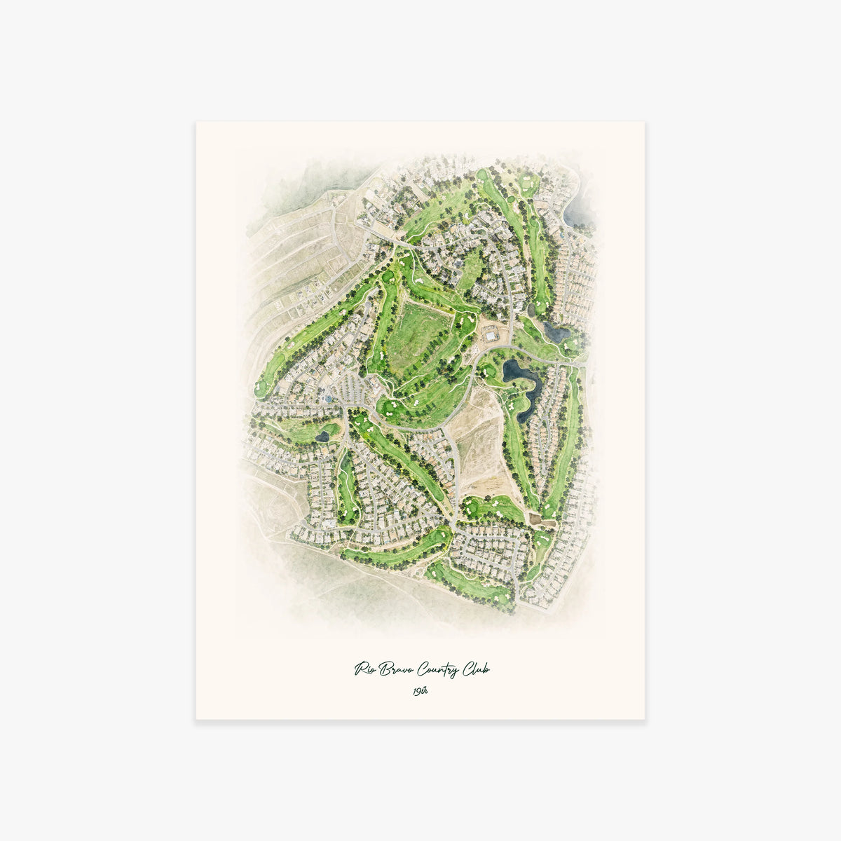 Rio Bravo Country Club printed artwork