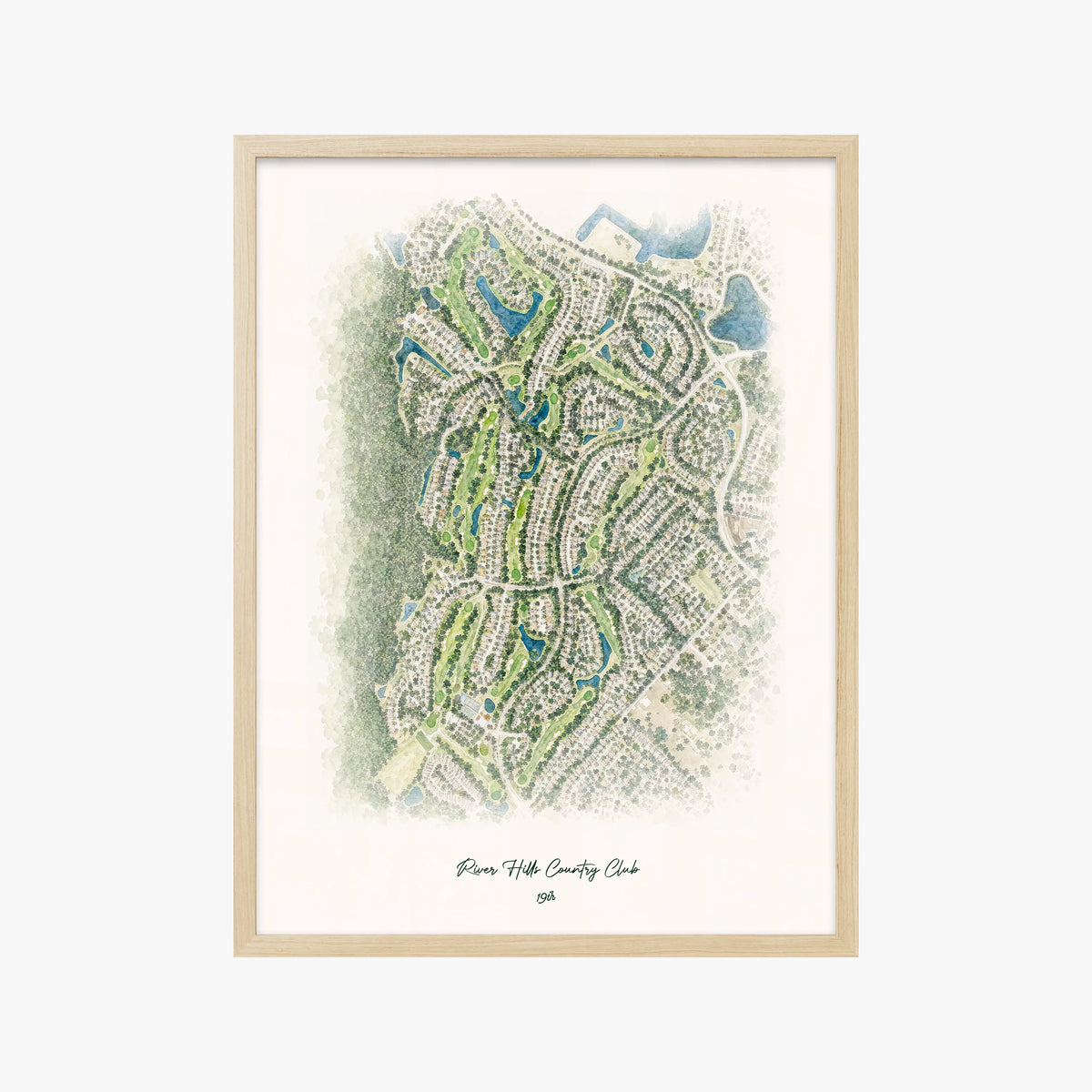 River Hills Country Club wood frame