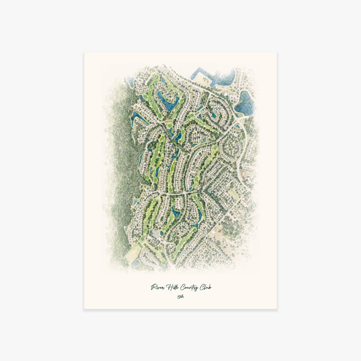 River Hills Country Club printed artwork
