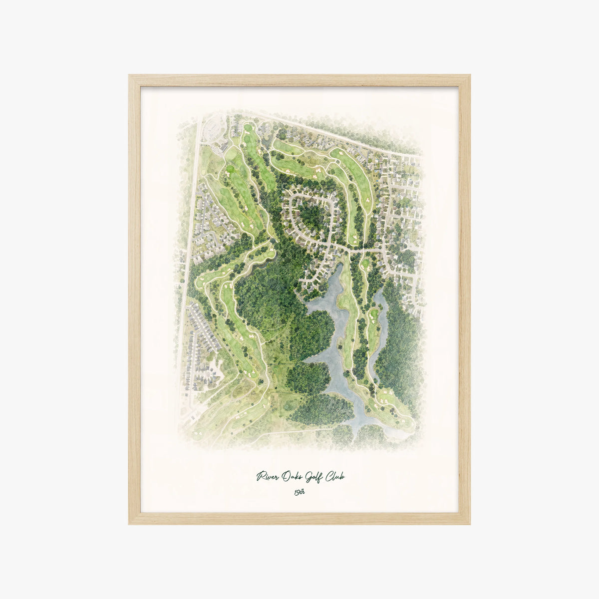 River Oaks Golf Club wood frame