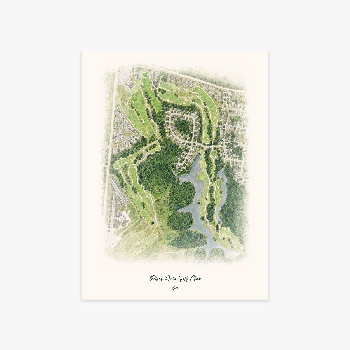 River Oaks Golf Club printed artwork