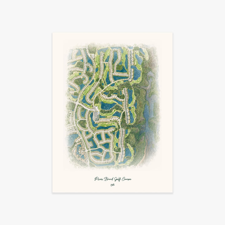 River Strand Golf Course printed artwork