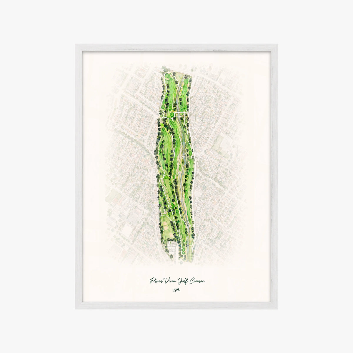 River View Golf Course white frame