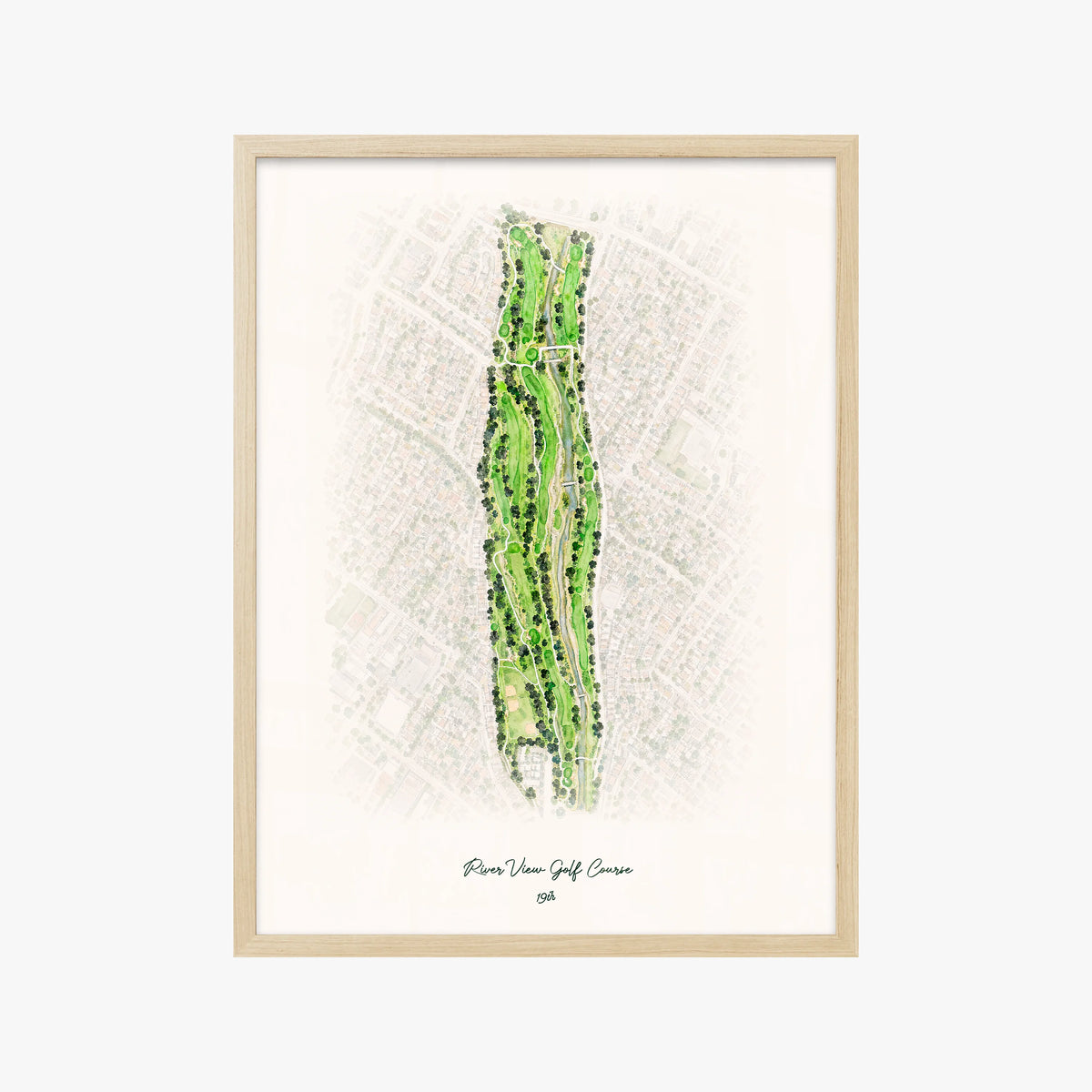 River View Golf Course wood frame