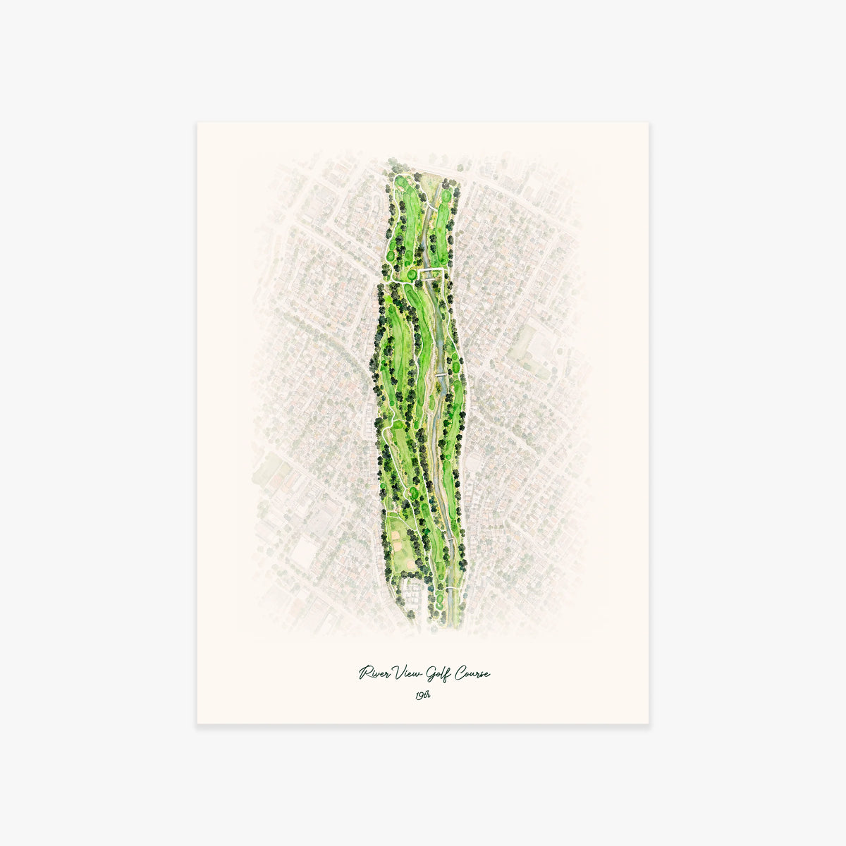 River View Golf Course printed artwork