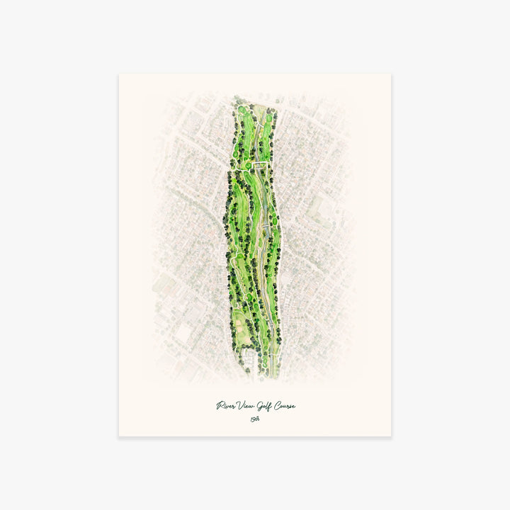 River View Golf Course printed artwork
