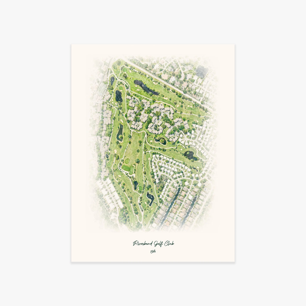 Riverbend Golf Club printed artwork