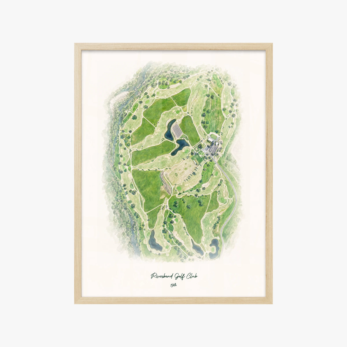 Riverbend Golf Club wood frame