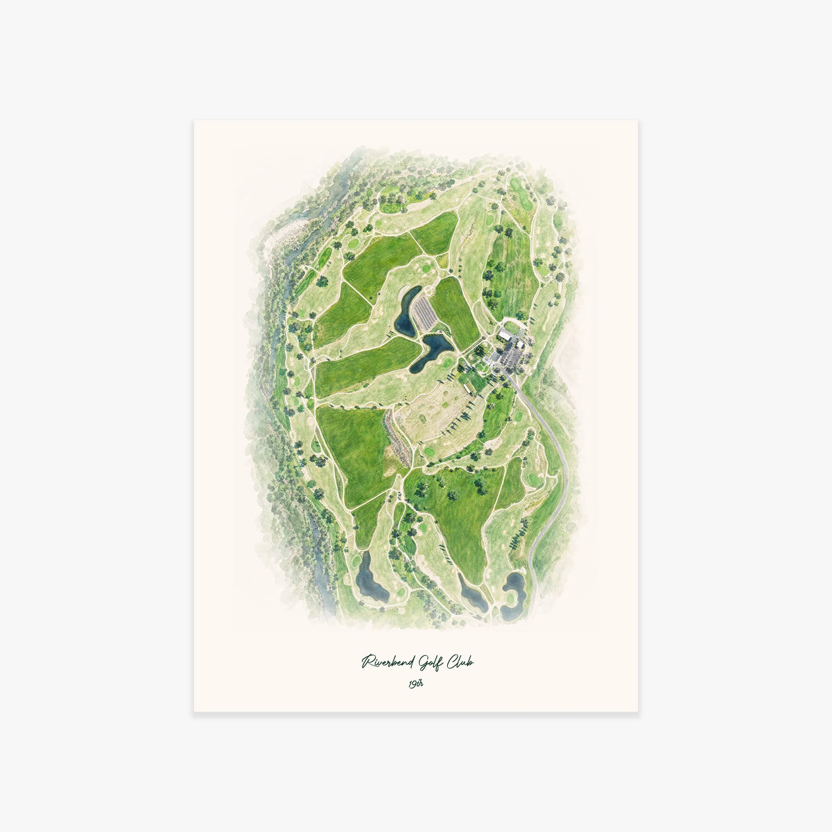 Riverbend Golf Club printed artwork