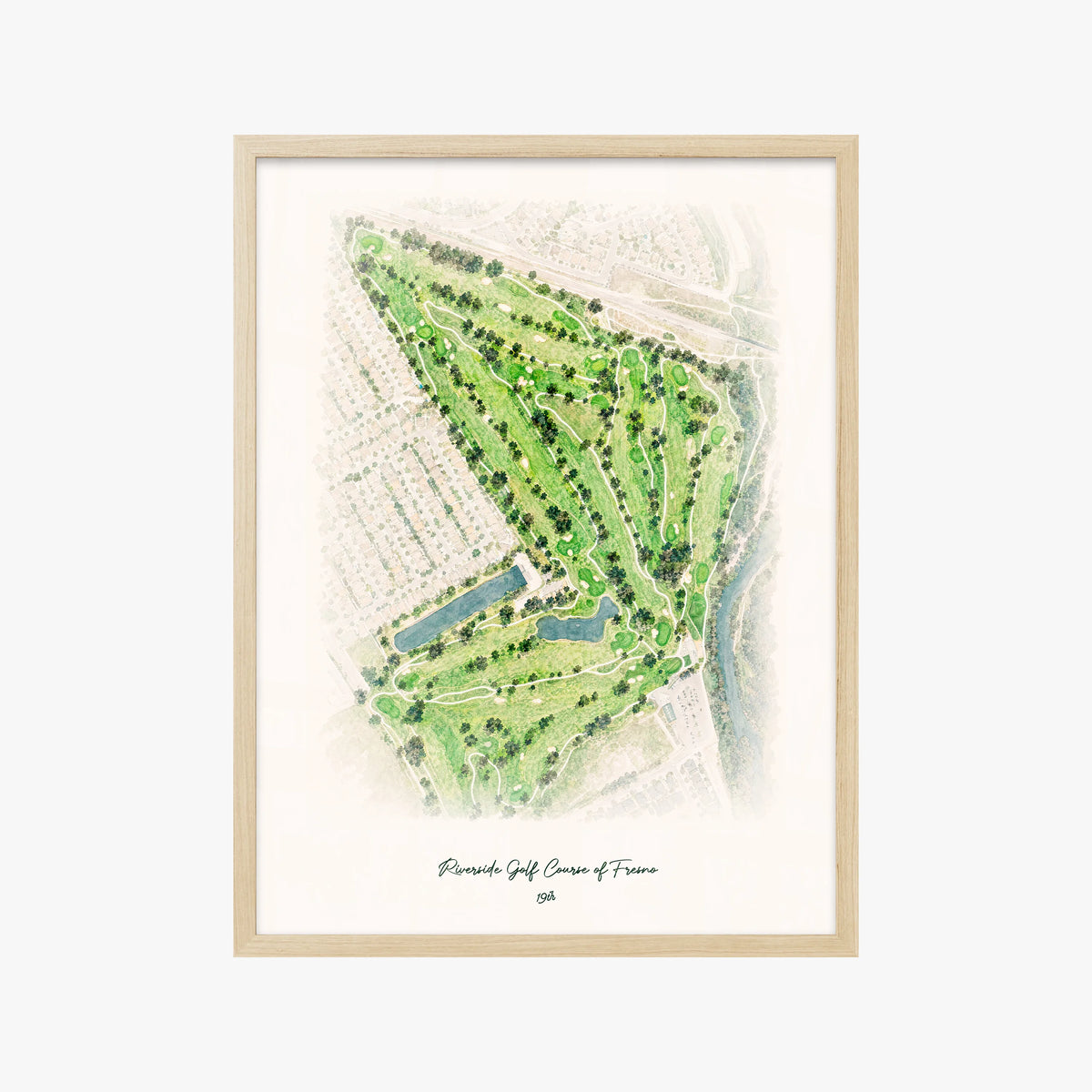 Riverside Golf Course of Fresno wood frame
