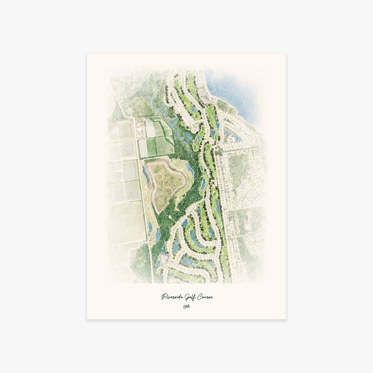 Riverside Golf Course printed artwork