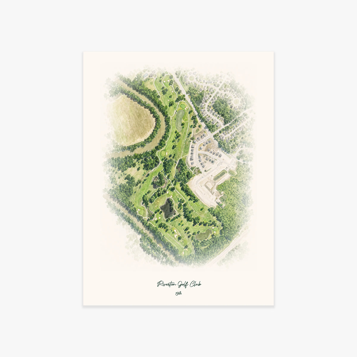 Riverton Golf Club printed artwork