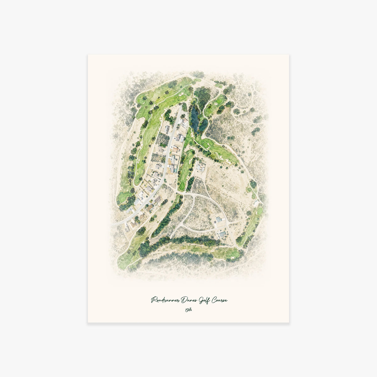 Roadrunner Dunes Golf Course printed artwork
