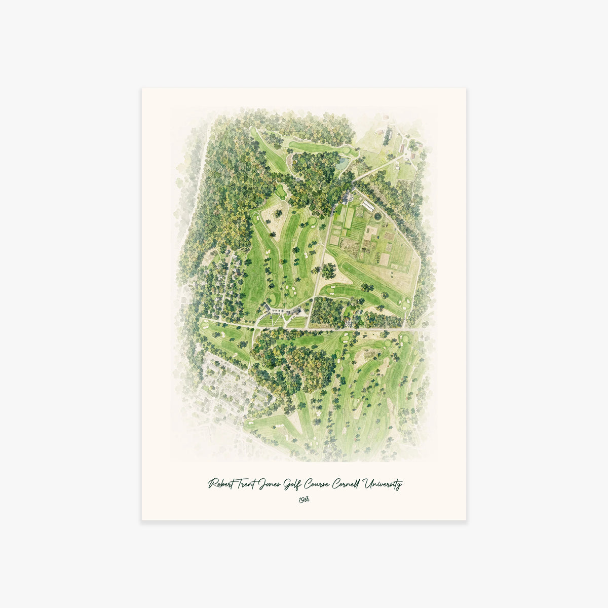 Robert Trent Jones Golf Course Cornell University printed artwork