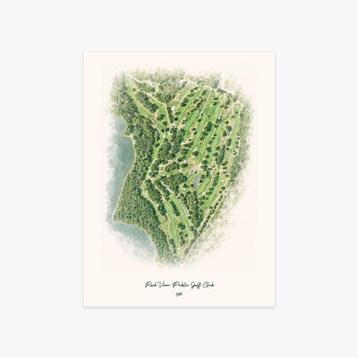 Rock View Public Golf Club printed artwork