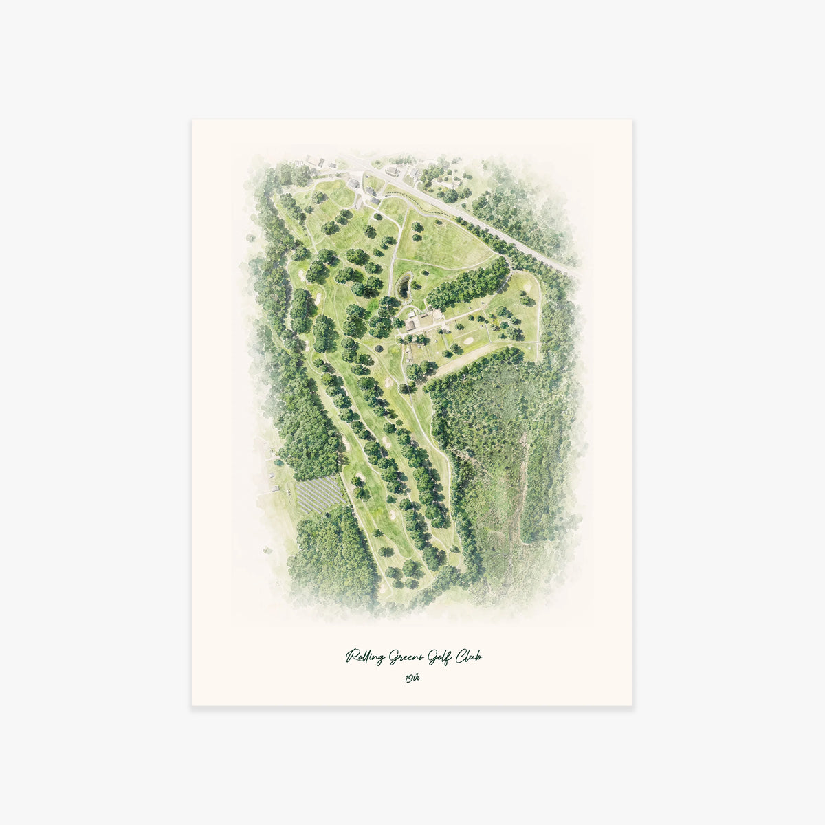 Rolling Greens Golf Club printed artwork