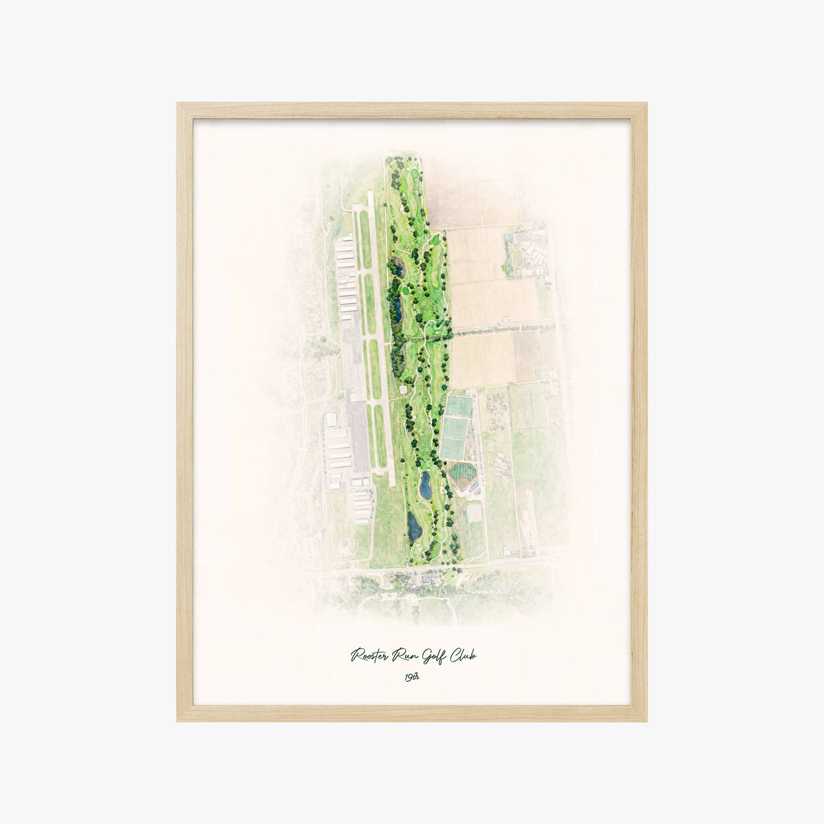 Rooster Run Golf Club wood frame