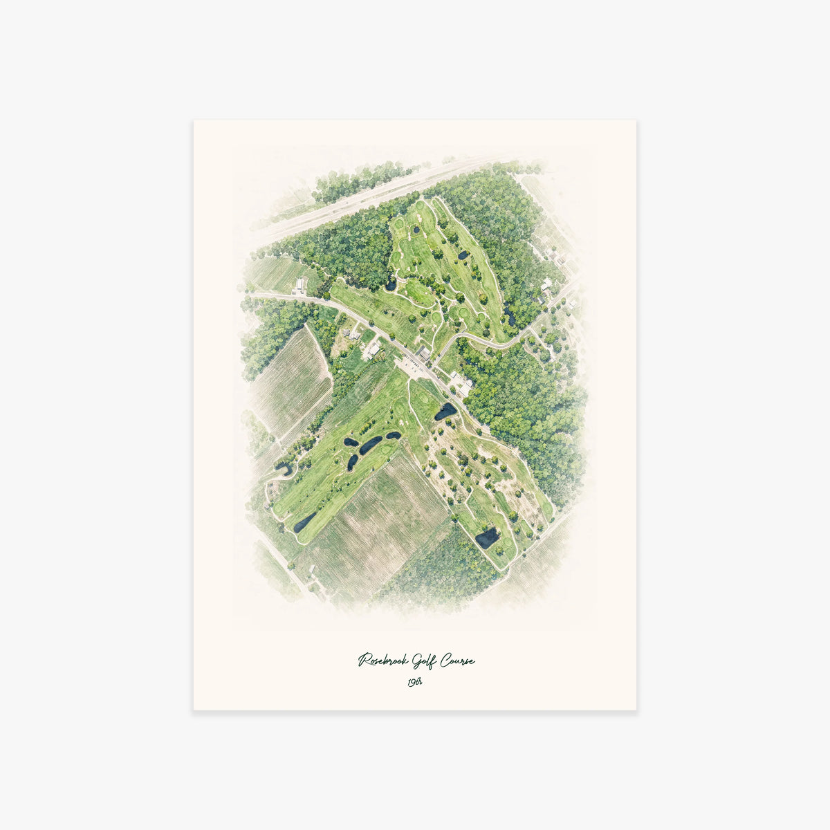 Rosebrook Golf Course printed artwork