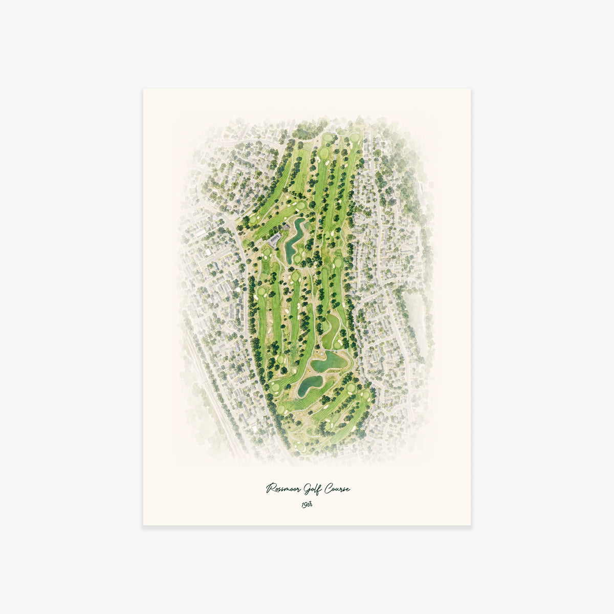 Rossmoor Golf Course printed artwork