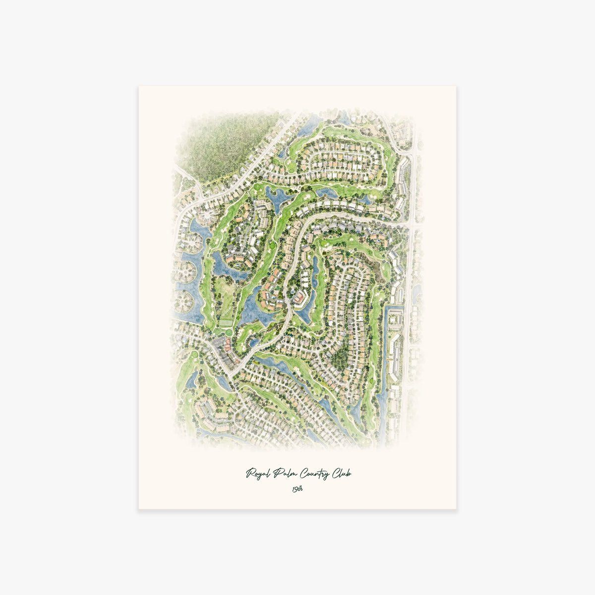 Royal Palm Country Club printed artwork