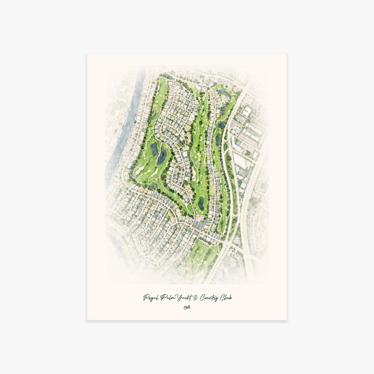 Royal Palm Yacht & Country Club printed artwork