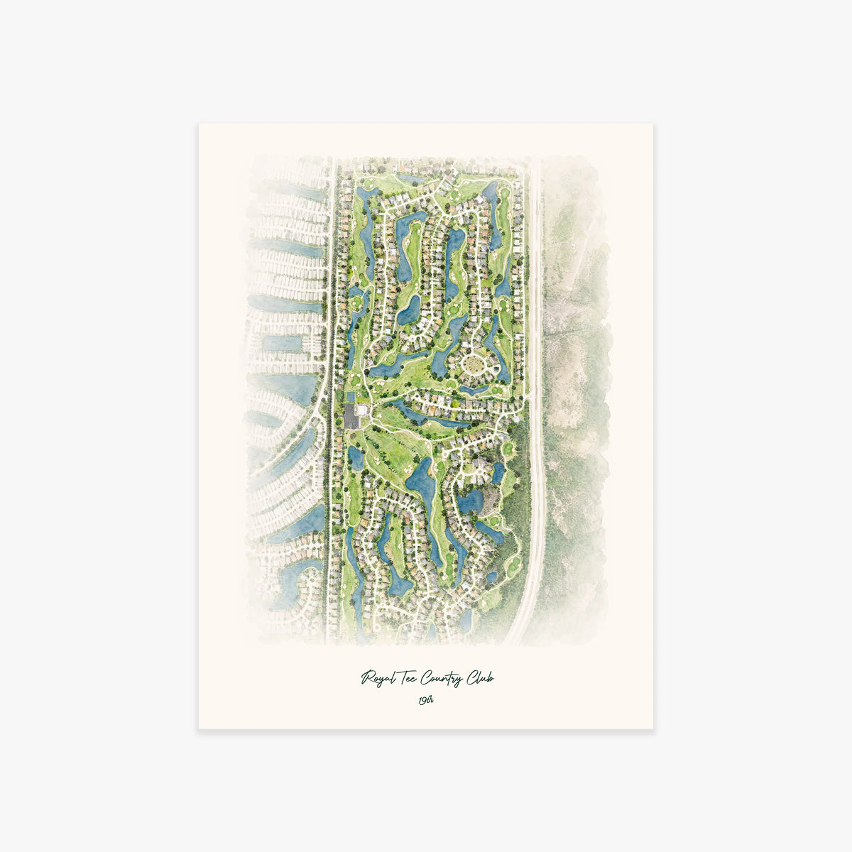Royal Tee Country Club printed artwork