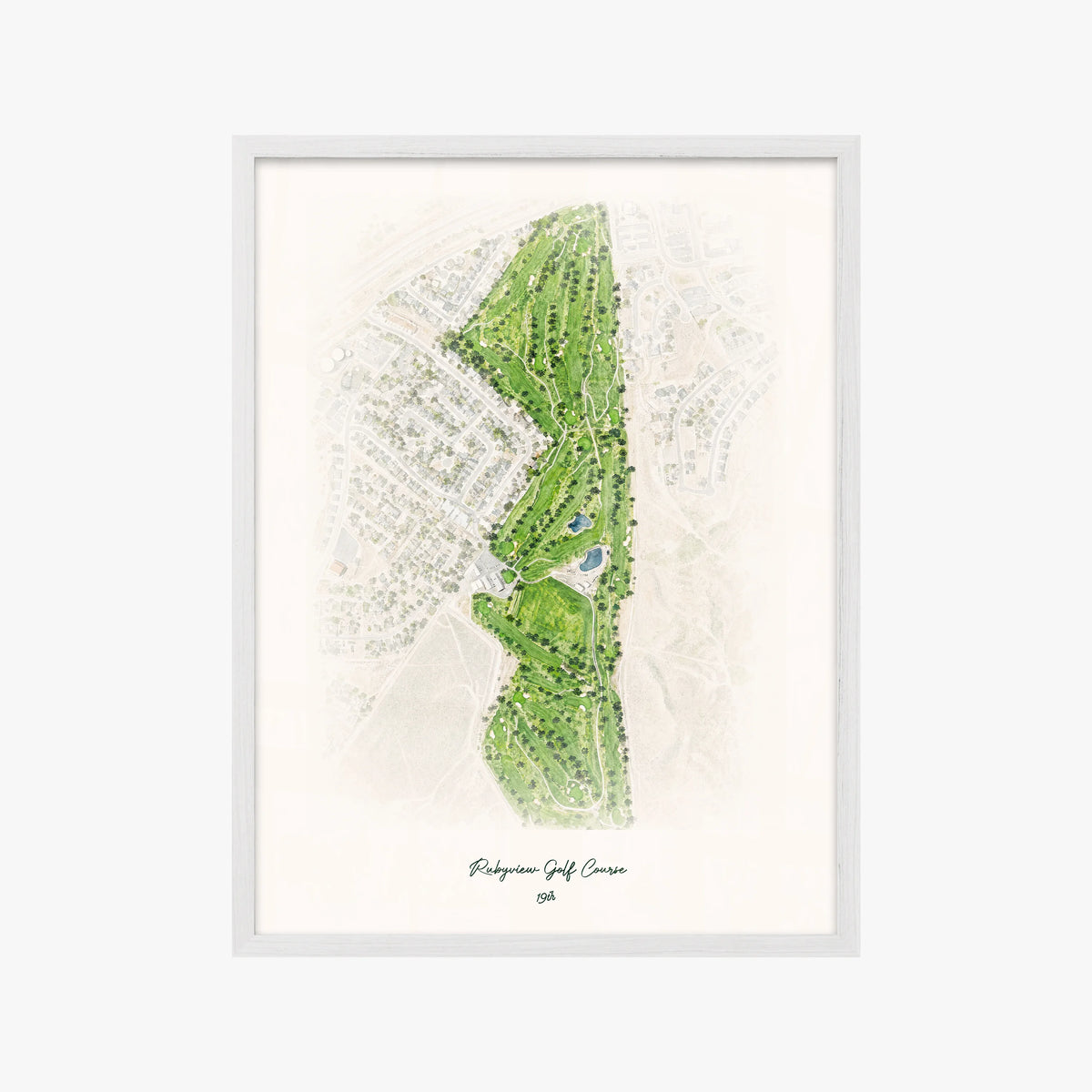 Rubyview Golf Course white frame