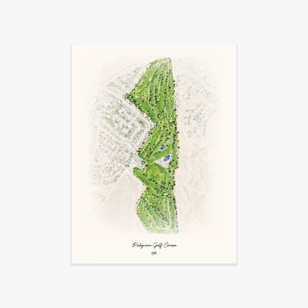 Rubyview Golf Course printed artwork