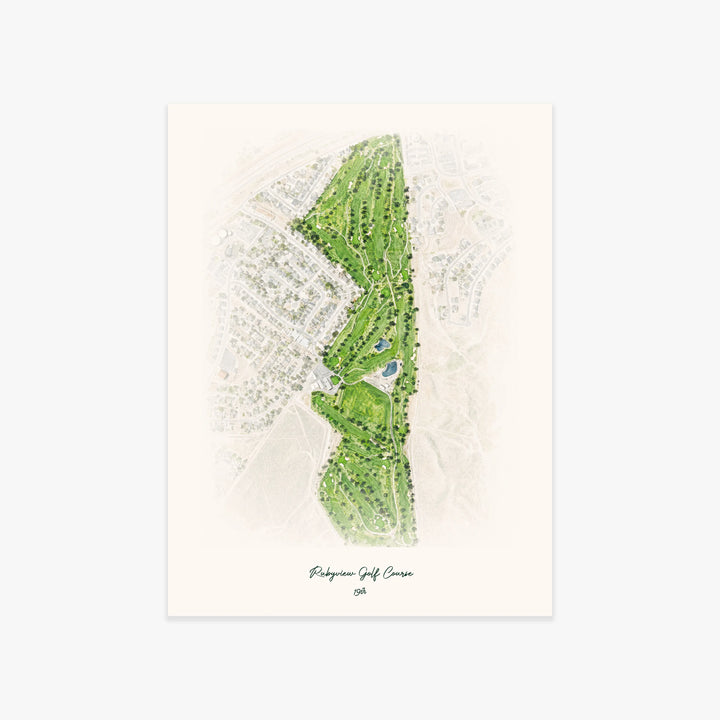 Rubyview Golf Course printed artwork