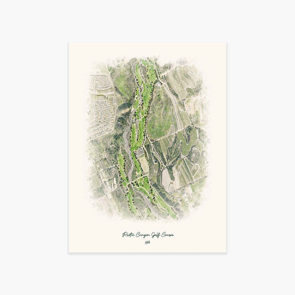 Rustic Canyon Golf Course printed artwork