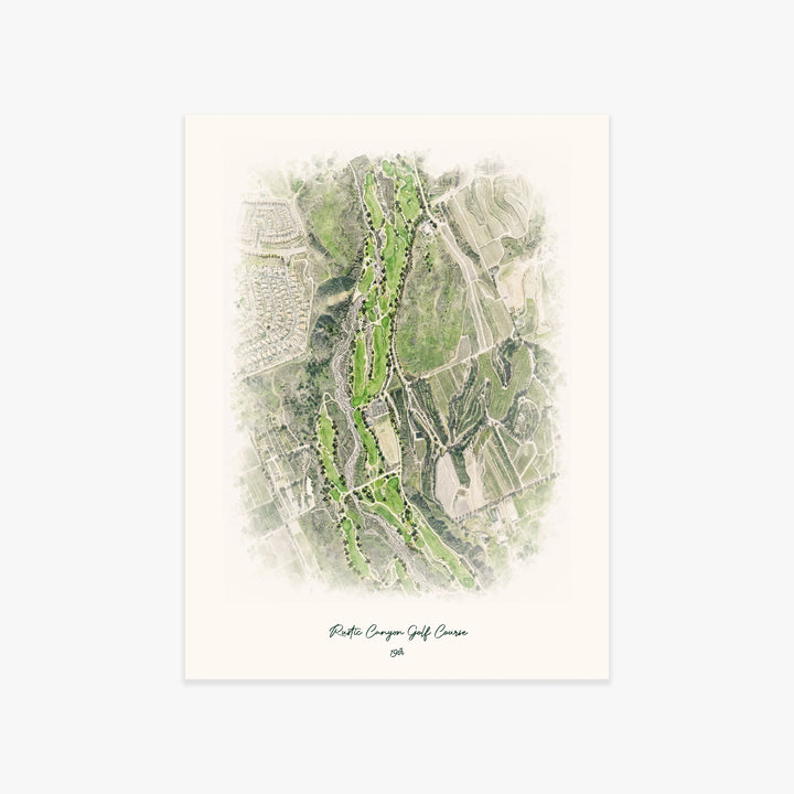 Rustic Canyon Golf Course printed artwork