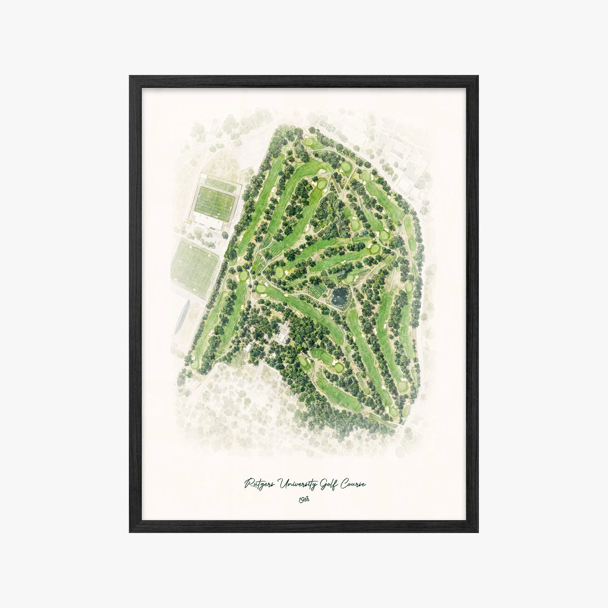 Rutgers University Golf Course black frame