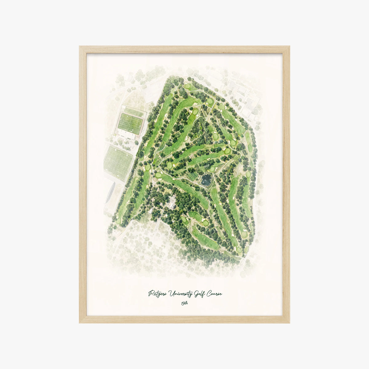 Rutgers University Golf Course wood frame